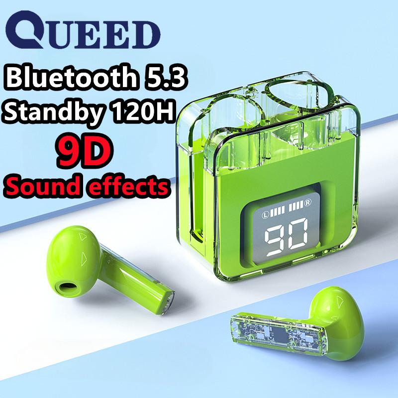Прозрачная Bluetooth-гарнитура Полувкладыши с цифровым дисплеем Игровая спортивная беспроводная гарнитура с низкой задержкой