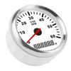 Tachometer Gauge 6000RAM Red Backlight LCD Display 85mm Waterproof 12 24V for Car Boat YachtWhite Dial Silver Frame