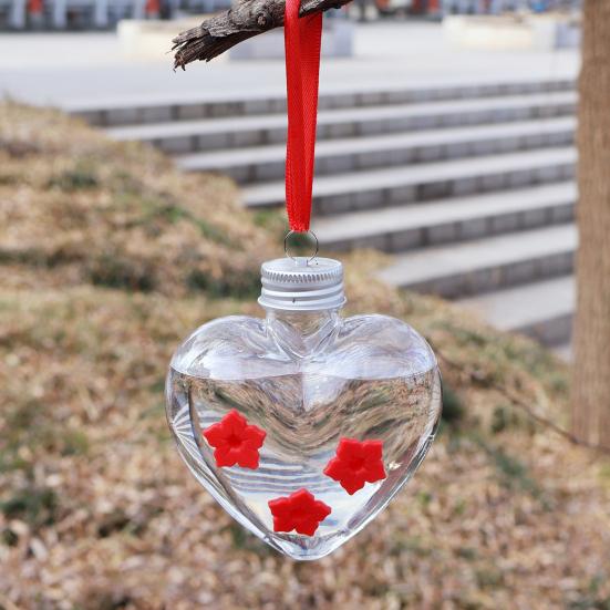 Mason Jar Hummingbird Feeder for Outdoors Hanging Leak Proof Hummingbird Feeder with 3 Feeding Ports for Patio Garden Decor