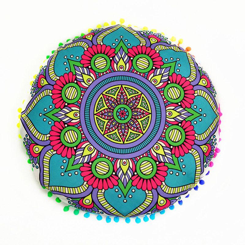 Premium Quality Mandala Round Cushion Cover For A Timeless Bohemian Look
