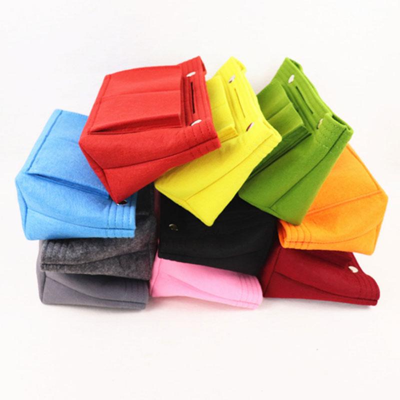 1Pcs Multifunction Handbag Insert Bag Multi-Pocket Storage Bags Organizer Purse Felt Purse Organizer