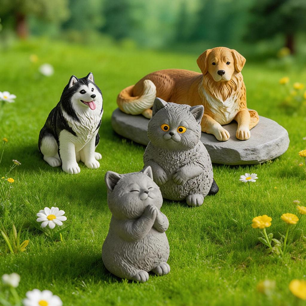 3D Силиконовая форма для свечей Собака Кошка Молящиеся Кошки Сидящая Стоящая Собака Силиконовая Форма DIY Животные Мыло Смола Гипс Форма Украшение