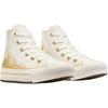 Converse All Star Canvas EVA Lift Модные Универсальные Высокие Кеды Детские парусиновые кеды Детские кроссовки Белые Желтые A12877C