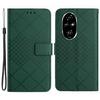 HT06 For Honor 200 Pro 5G Case Rhombus Imprinted Leather Wallet Phone Cover