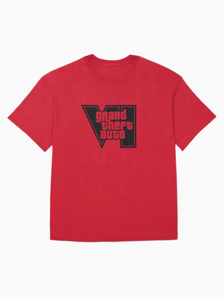 Grand Theft Auto GTA 6 Grand Theft Auto 6 Vice City Logo Black Oversized T-Shirt