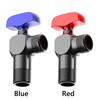 High Quality Red Blue Water Control Valve Brass Thicken Ball Valve Cold and Hot Distinction Fully Open Corner Valve Kitchen