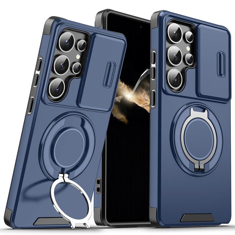 Чехол-кольцо Armor для Samsung Galaxy S24 S23 Plus S21 S22 S25 Ultra S20 FE A54 A55 A16 A36 A56 A17 5G с защитой объектива