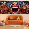 7 x 16 FT Carnival Smile Halloween Garage Door Decorations Pumpkin Garage Doo...