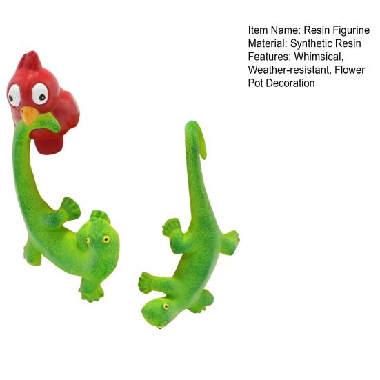 Yousheng 2 шт. Кашпо Статуэтка геккона Подвесная Фигурка лазающей ящерицы Подвеска для цветочного горшка Декорация Смола Геккон для офиса Цветочный горшок Уличное растение