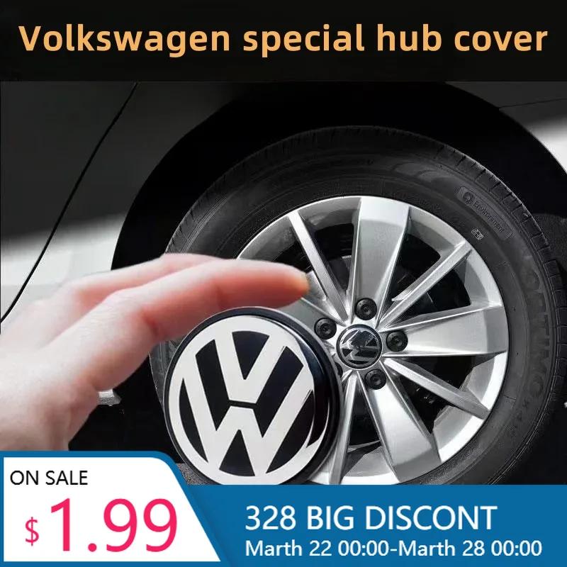 W1262026 New For VOLKSWAGEN VW 4pcs 55-56mm Car Emblem Wheel Center Cap Rim Caps For VW Passat MK5 MK6 Beetle CC Bora Polo Touareg T