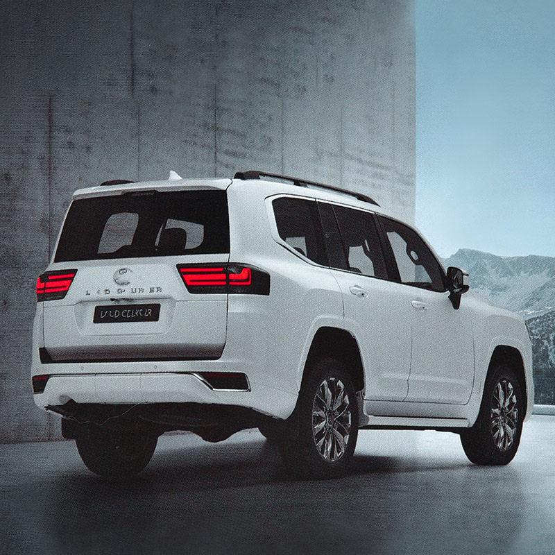 Светодиодные задние фонари Toyota Land Cruiser LC300 22-25: Динамические последовательные указатели поворота