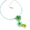 Les Trésors De Lily [E0391] — Зеленое дизайнерское колье «Мимозы»