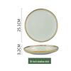 Скандинавская Светлая Роскошь Керамическая Обеденная Тарелка с Золотым Ободком