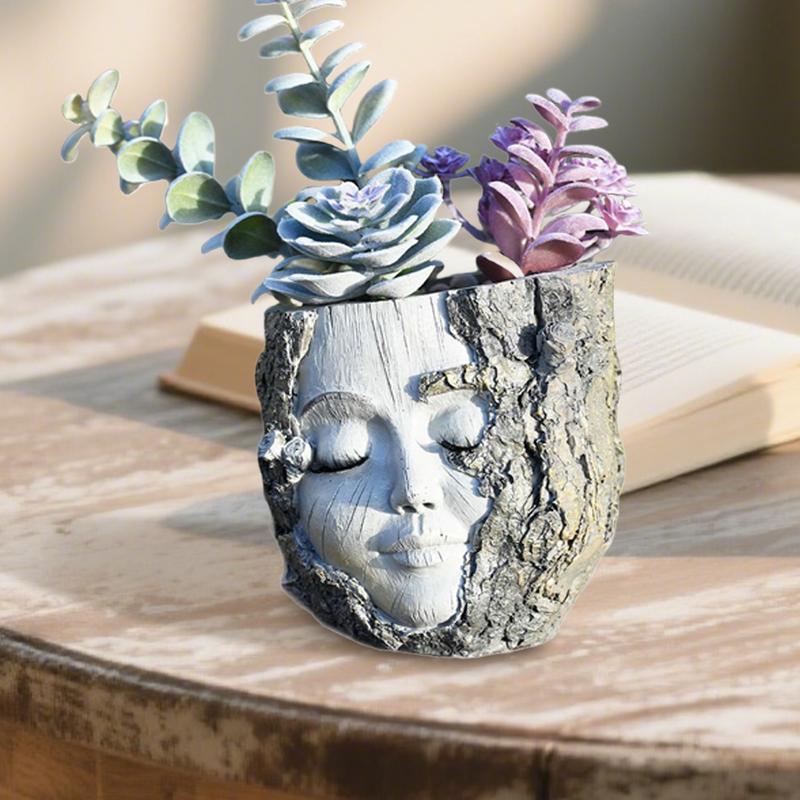 Креативные горшки для цветов в виде лица девочки, головы, с цветами, контейнеры для суккулентов, цветочные горшки, домашний декор, настольное украшение, садовое украшение
