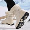Fashion New Cotton Shoes Waterproof and Cold Proof Long Boots for Women Outdoor with Thick Velvet and Warmth Snow Boots