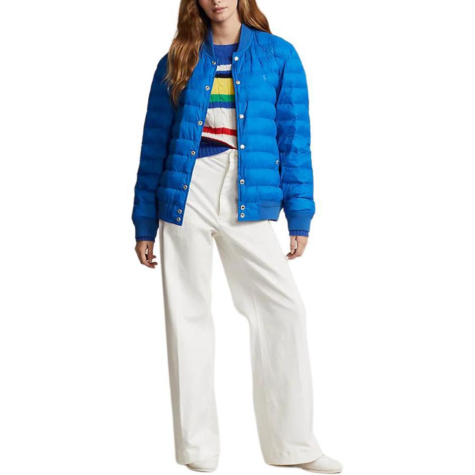 Polo Ralph Lauren Iconic вышитый логотип пони хлопковая куртка женская куртка синяя 211924043-001