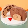 Wooden Elephant Baby Tooth Box Boy Girl Baby Hair Collection Box Children's Souvenir Tooth Storage Box Gift