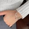 An ECG Personality Bracelet Light Luxury Niche Fashion Versatile Bracelet Wave Luxury Sense Design Gift