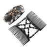 Ladies Women Stretch Bun Maker Magic Hair Comb Beaded Hair Clip Double Comb Elastic Hairpin