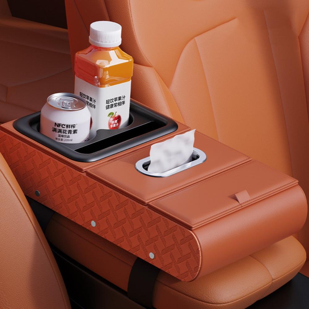 Waterproof Car Armrest Storage Box PU Leather Car Armrest Cushion Elbow Support