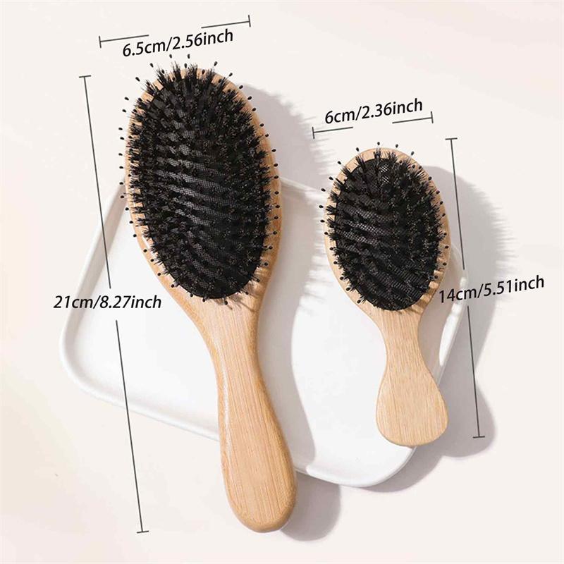 Расческа из щетины кабана, легко моется, волосы гладкие, портативная, для домашнего использования, расческа для волос, массаж кожи головы с воздушной подушкой