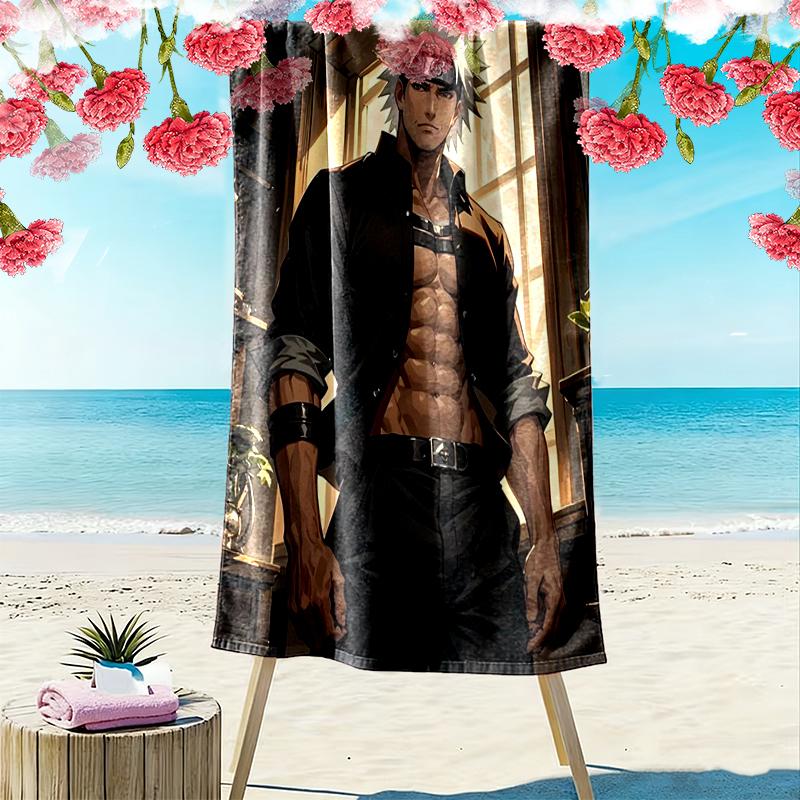 naruto Beach Towel Suitable for Travel, Outdoor Activities, Swimming Pools, Yoga, Surfing, Camping, Hiking, Gym