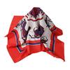 HERMES scarf Bookplate scarf Carre90 silk Red Women Storage box Used