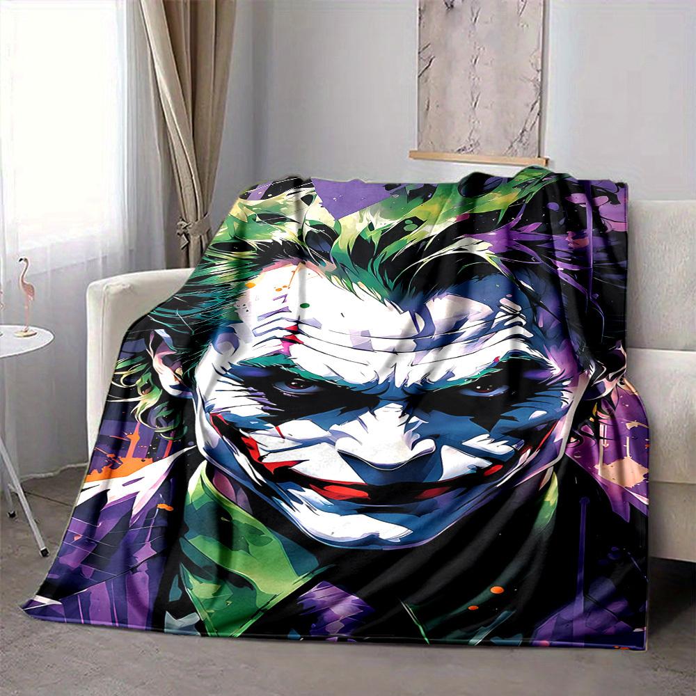 1pc Joker Flannel Throw Blanket Lightweight Soft Warm All Season Blanket for Sofa, Bed, Travel, Camping L1024216