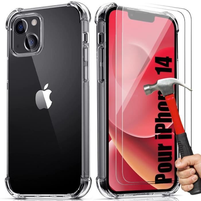 Coque - E.F.CONNECTION - Pour iPhone 14 - Antichoc - Silicone Transparent - Souple