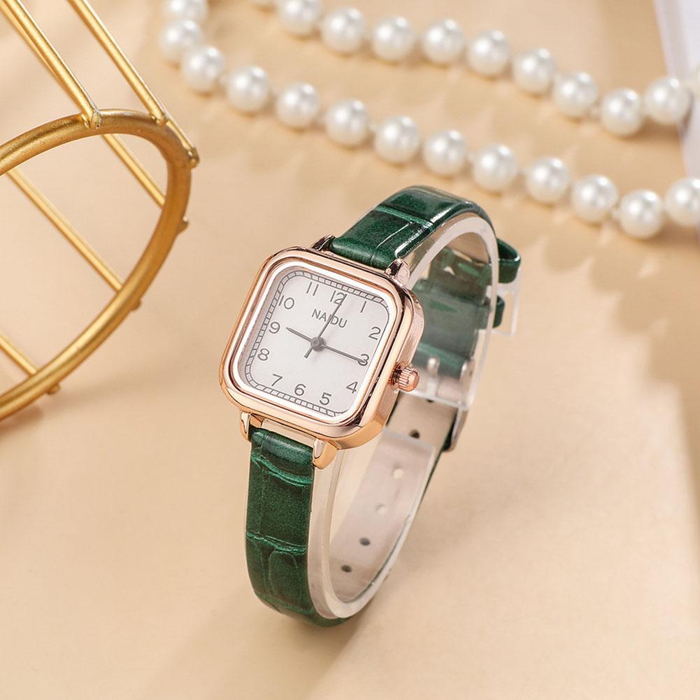 Women's Wrist Quartz Watch, PU Leather Band Square Watch Dial, Fashionable And Versatile,Deal Gift For Holidays