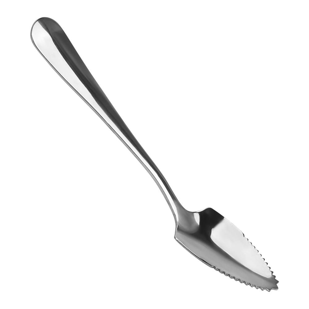 Ложка для фруктов и грейпфрута из нержавеющей стали 15,5 см HILIFE, десертная чайная кофейная ложка с зубчатым краем, столовые приборы, приборы для питья, длинная ручка
