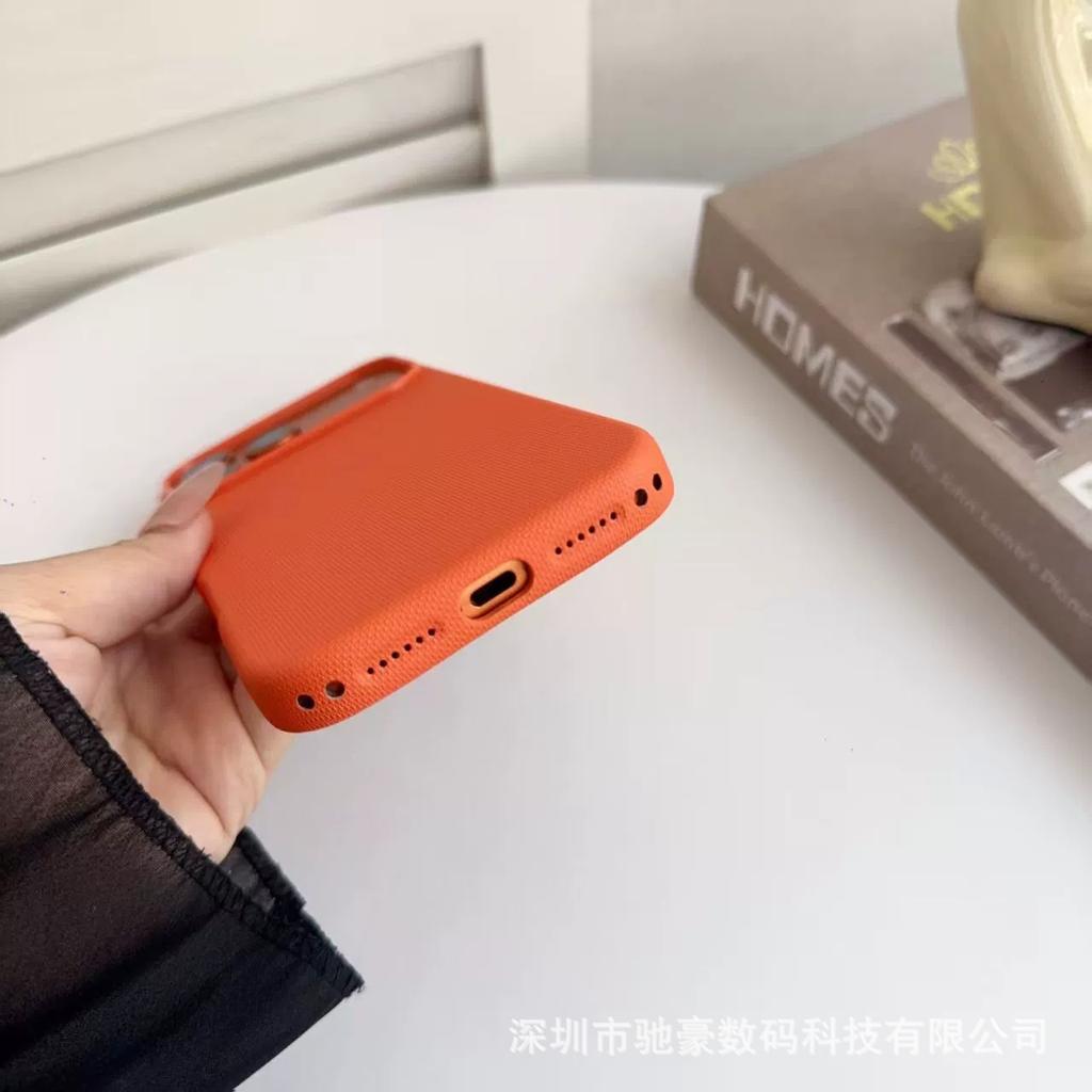 Подходит для iPhone17promax официальная ткань с технологией кожаная магнитная чехол для мобильного телефона Apple 16 деловой всесторонний противоударный