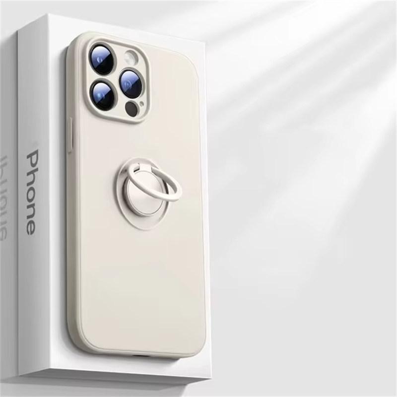 Роскошный чехол-держатель из жидкого силикона для iPhone 16 15 14 13 12 11 Pro Max Mini X XR XS Max 7 8 Plus SE 2020 2022