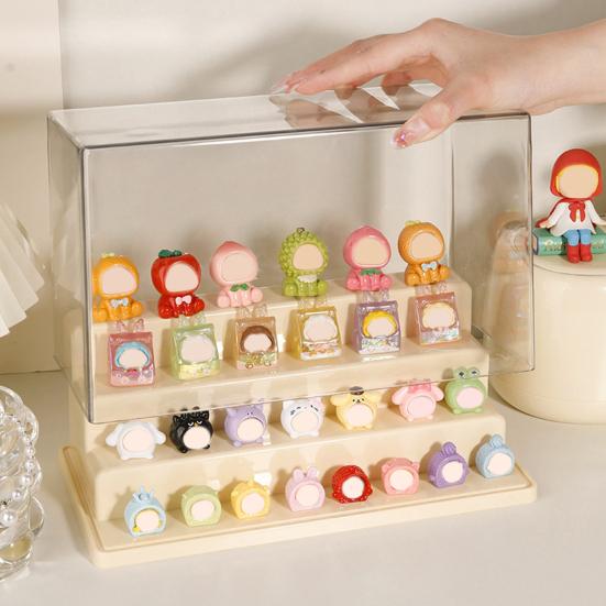 Пылезащитный шкаф для хранения вещей Компактный дизайн Универсальное использование Прозрачный органайзер для демонстрации статуэток