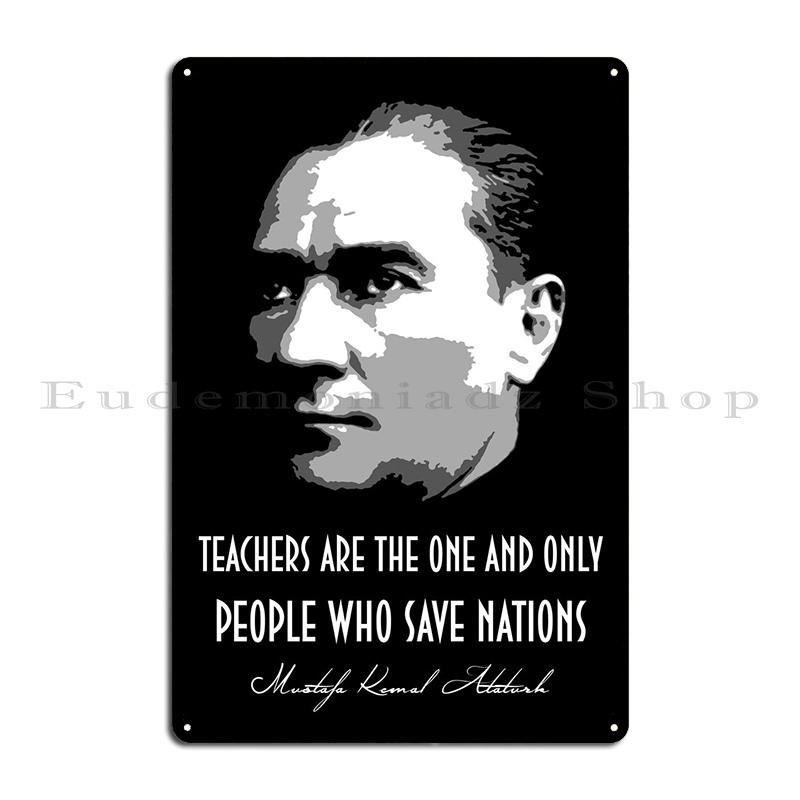 Mustafa Kemal Ataturk Metal Sign Wall Decor Party Wall Cave Personalized Club Bar Tin Sign Poster