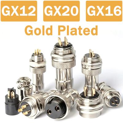 GX16 Позолоченный авиационный разъем-розетка 12 мм M12 16 мм M16 20 мм M20 Кабельный разъем Пайка Промышленные разъемы