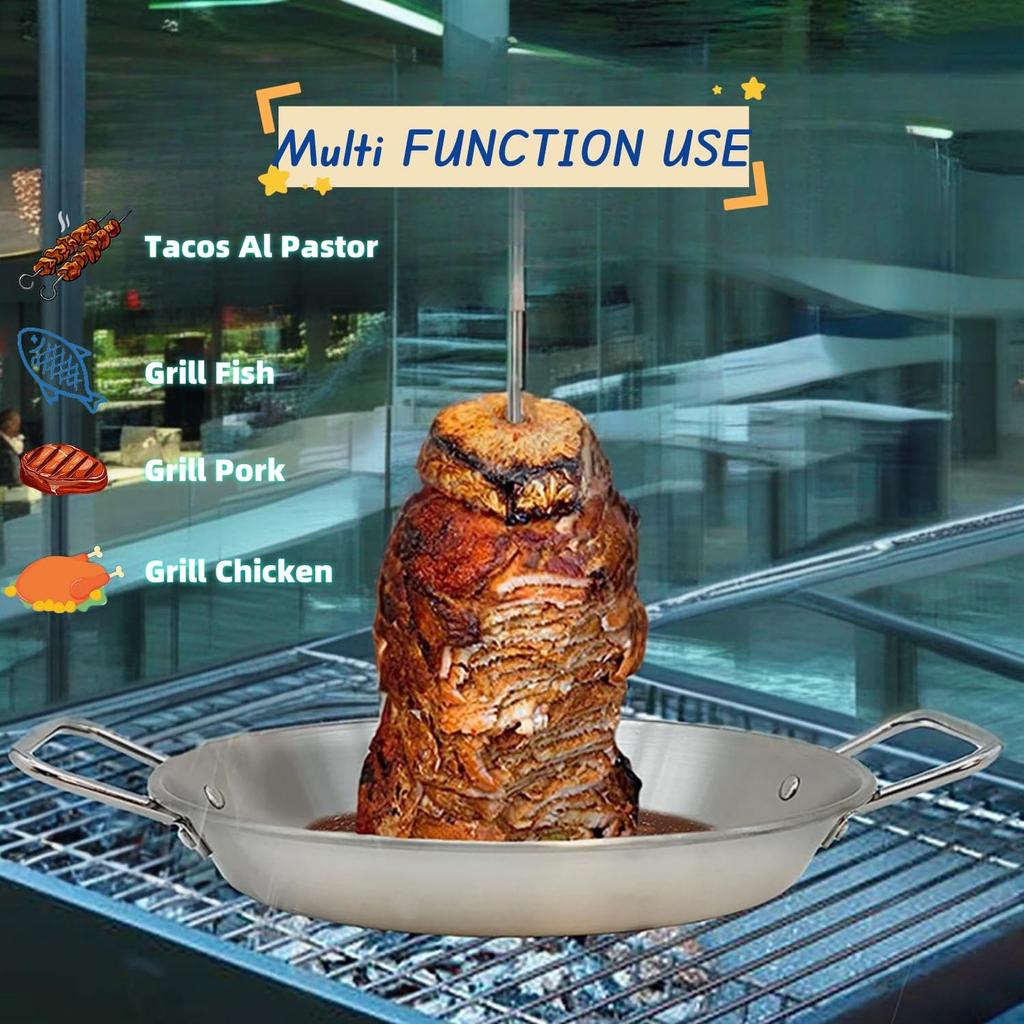 Гиро-сковорода с вертелом Гиро-плита для приготовления пищи Вертикальная сковорода-вертел для духовки Вертикальная сковорода-гриль Вертикальная сковорода-вертел из нержавеющей стали 304 Аксессуары для барбекю