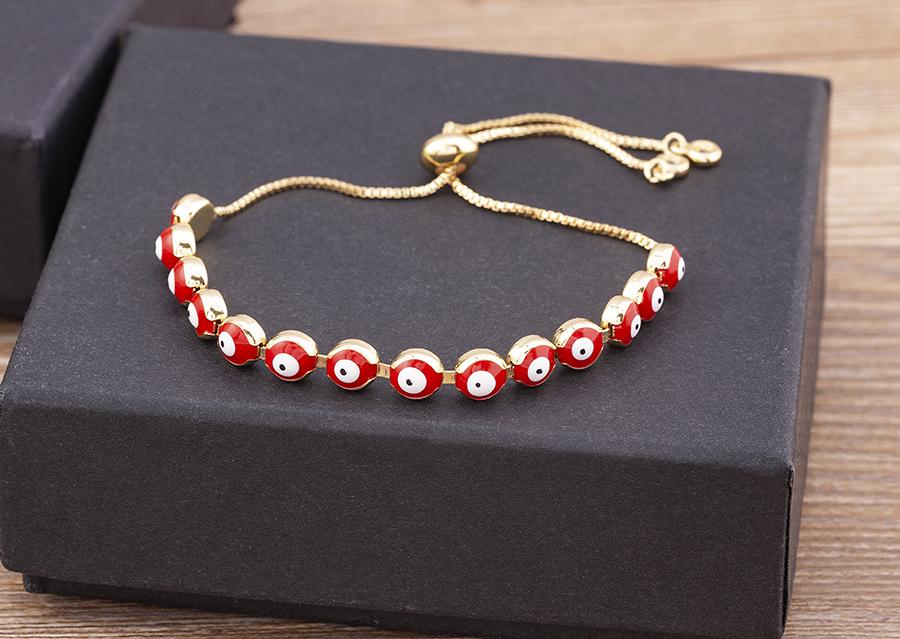 New Fashion Design Rainbow Handmade Beads Inlaid With Turkish Evil Eye Bracelet Women Adjustable Party Jewelry Lucky Gifts