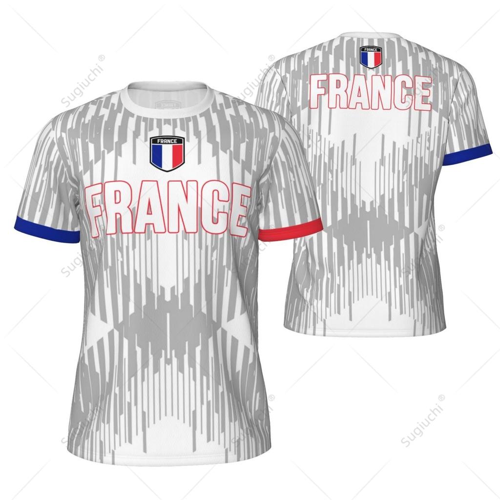 FRANCE 3D Print Sports Quick-dry Breathable Men T-shirt Outdoor Football Jersey Club Fan Parent-child Short Sleeve Clothing Top