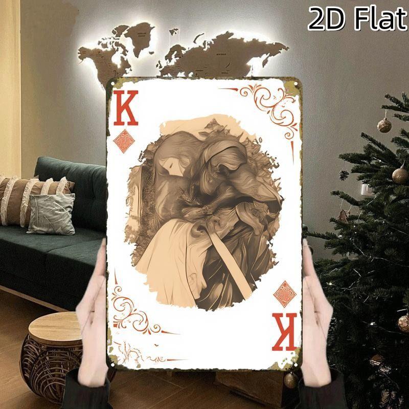 Постер с игральными картами Металлическая табличка 20x30см Настенное искусство