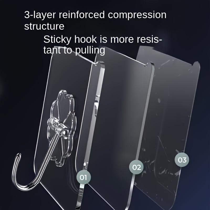 Strong Adhesive Waterproof Wall Hook For Bathroom Toilet Seamless Multi Purpose Hanging Storage Organizer Minimalist Round