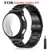 Stainless Steel Metal Watch Band With Full Cover TPU Case For Garmin Active6 Active 5 Vivoactive 6 5