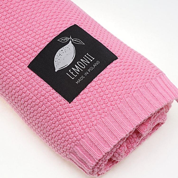 LEMONII Pink cotton blanket