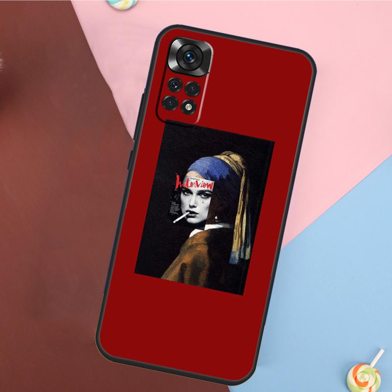 Красные Эстетичные Рисунки Арт Чехол Для Xiaomi Redmi Note 14 13 12 9 10 11 Pro 9S 10S 11S 12S Redmi 14C 10C 12C 13C