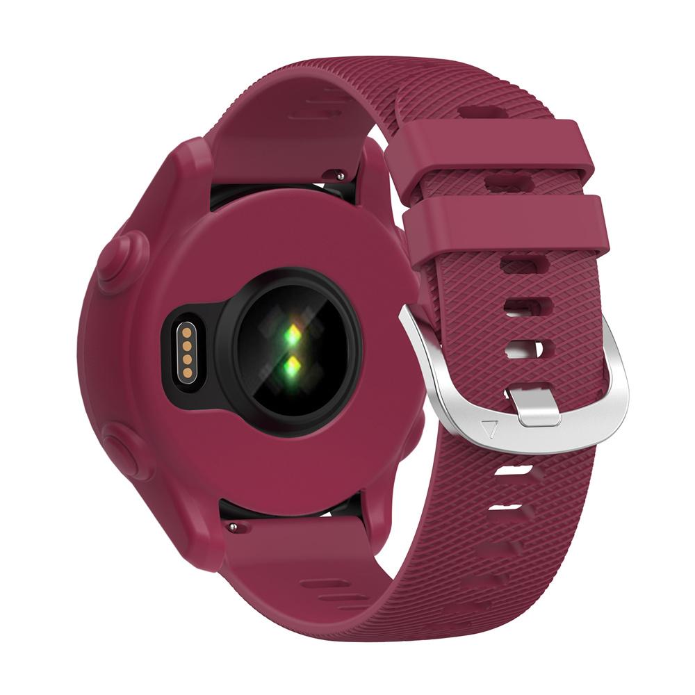 Для Garmin Forerunner 255/265 Ремешок для часов + Чехол для часов Серебристая Пряжка Браслет на запястье Высококачественный Прочный Силиконовый Умный Ремешок