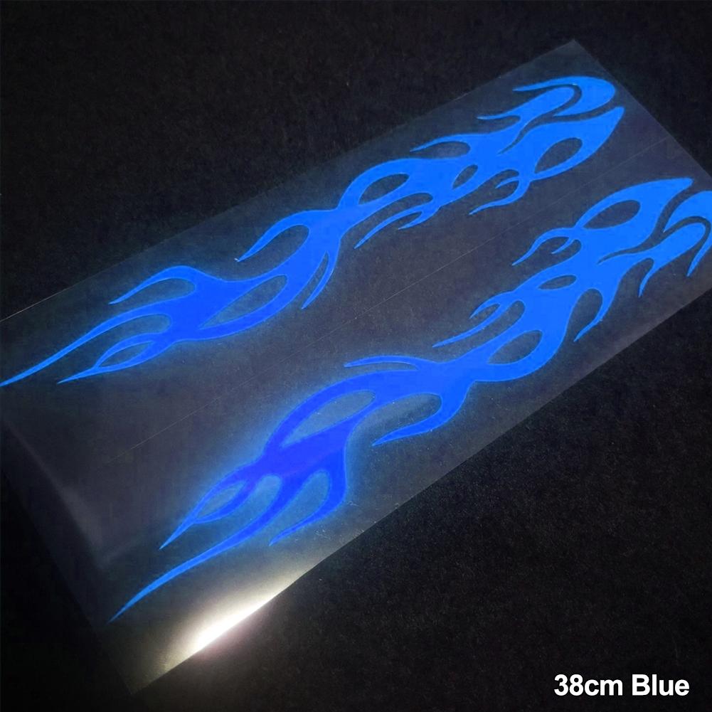 2Pcs Reflective Car Motorcycle Sticker Flames Decal Sticker Decoration Decals Vinyl Waterproof