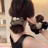 Elegant Pearl Large Intestine Scrunchie For Women Sweet Hair Ornament Simple Elastic Hair Band Hair Tie Fashion Hair Accessories