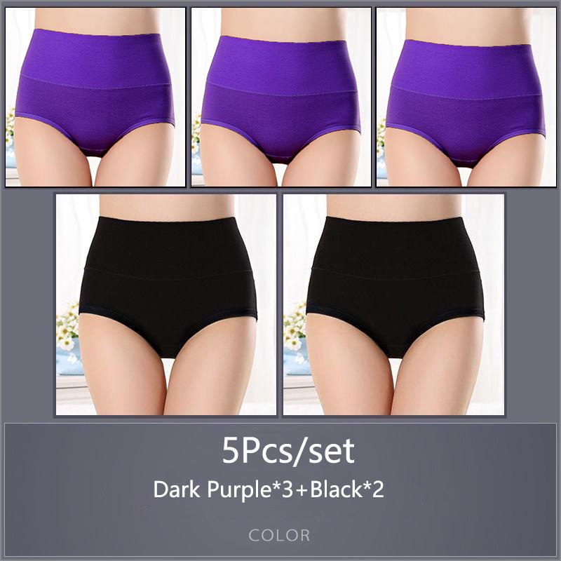 5 шт./компл. женские хлопковые трусики с высокой талией, мягкое дышащее удобное нижнее белье, большие размеры M-XXXXL