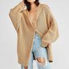 Vintage Harajuku Lantern Sleeve Women Cardigan Sweater Casual Korean Fall Streetwear Tops Coat Chic Lazy Wind Y2k Sweater