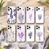 P-Фиолетовый L-лавандовый Чехол для телефона для iPhone 17,16,15,14,13,12,11 Plus,Pro Max,XS,Мягкий силиконовый Черный чехол